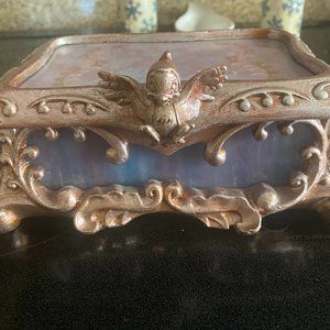 RARE Disney Cinderella Stained Glass Jewelry Box